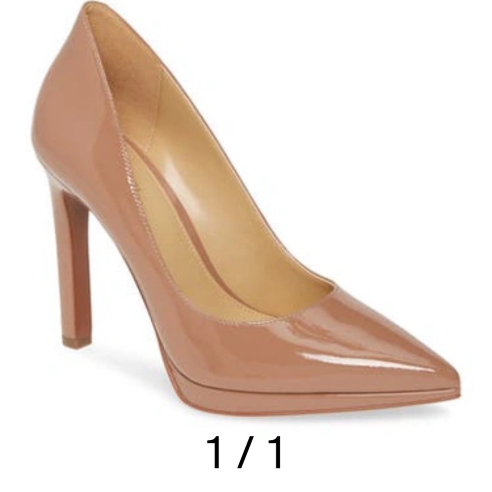 MICHAEL Michael Kors Tan Patent Leather Stiletto Heels